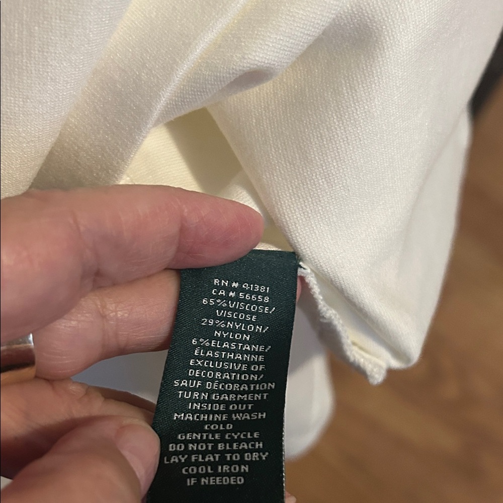 Ralph Lauren Ivory Tank Top with Dark Edges - Picture 3 of 5
